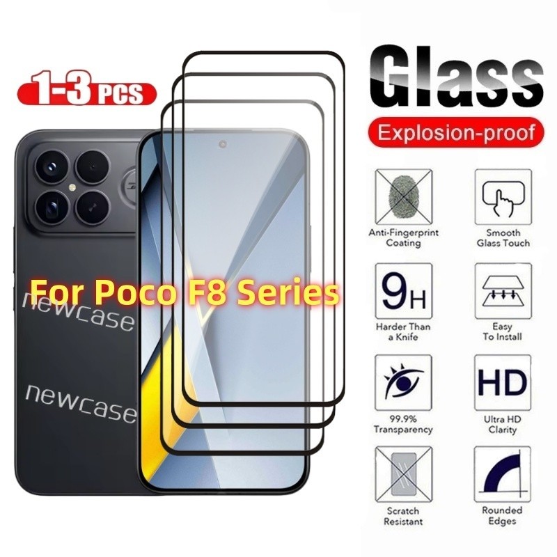 1-3 ชิ้นป้องกันกระจกสําหรับ POCO F8 F7 Ultra Pro 5G 2025 PocoF8 F8Ultra F8Pro PocoF8Ultra PocoF7 F7P