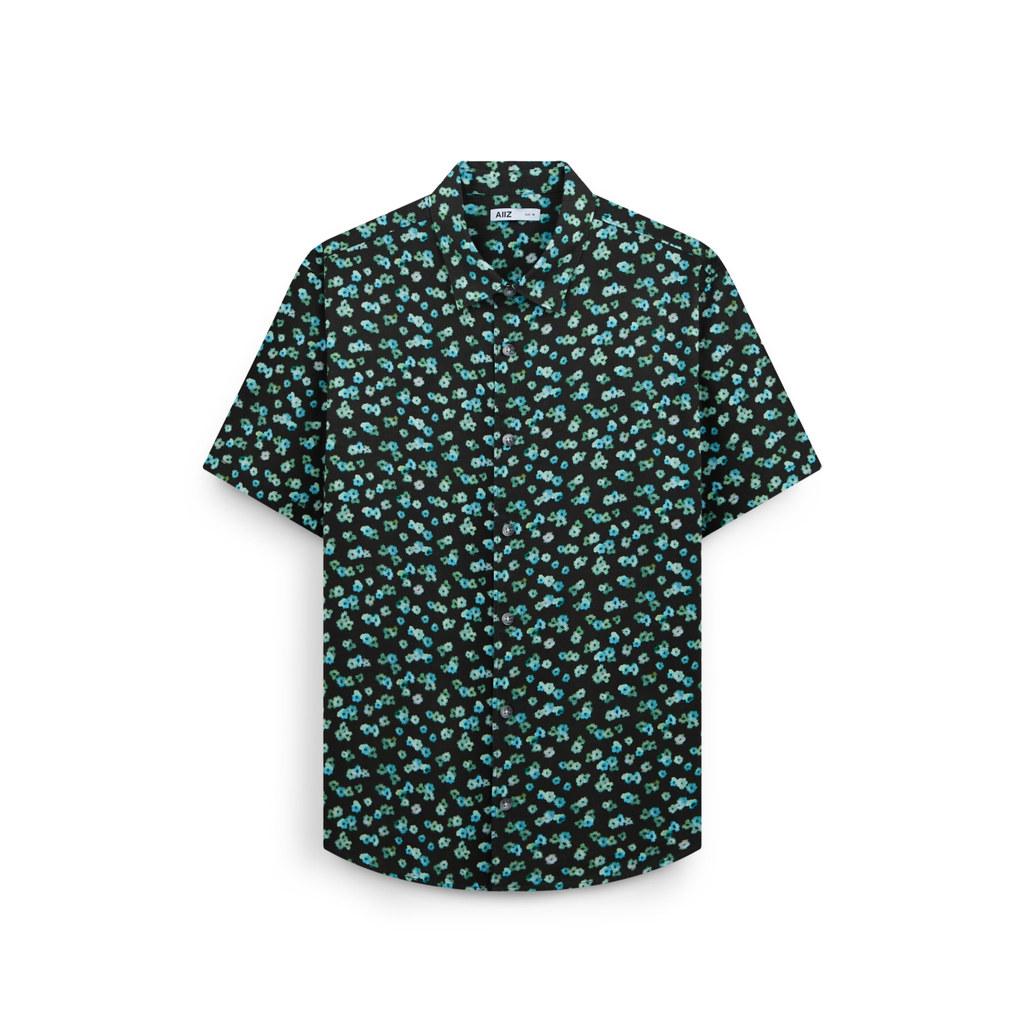 AIIZ (เอ ทู แซด) – AIIZ เสื้อเชิ้ตผู้ชายแขนสั้นปกฮาวายพิมพ์ลาย