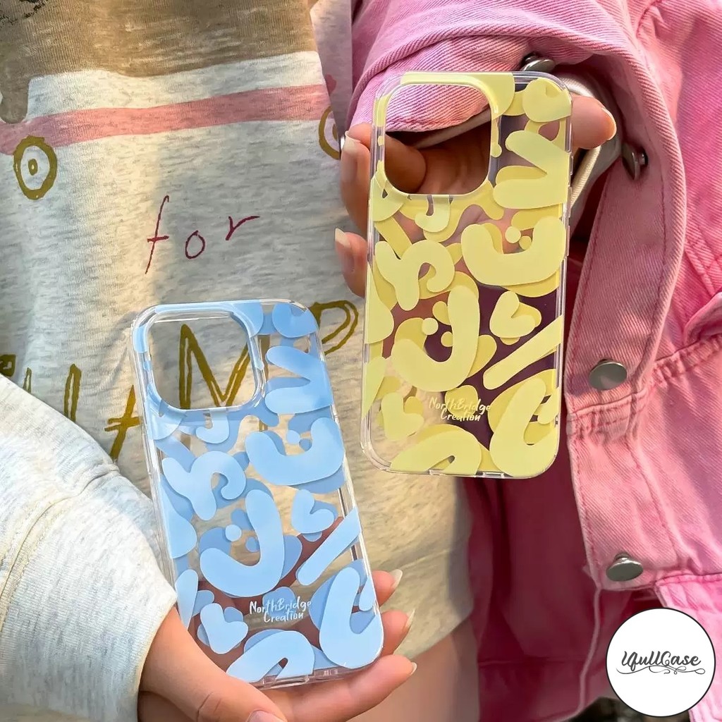 สำหรับIPhone 17 Air 15 13 11 12 16 14 Pro Max X XR XS Max 16 7 15 Plus SEเคสกราฟฟิตี้สีเหลือง น้ำเงิน ชมพู ระดับไฮเอนด์