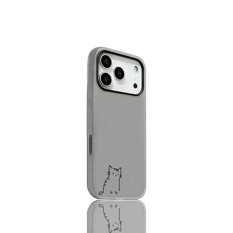 เคสโทรศัพท์ ดูดีเรียบง่ายนารักกๆๆ เหมาะสำหรับเคสไอโฟน iphone 11 17 16 Pro Max XR 12 13 14 15 สีชมพูสวยงาม#080