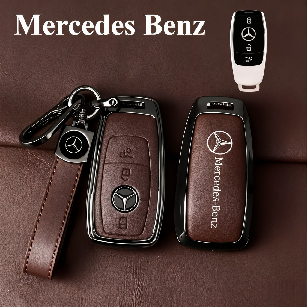 รถหนัง Key Full Case Shell ผู้ถือฝาครอบป้องกัน for Mercedes Benz Amg W204 W205 W203 W211 W212 W213 W201 W210 W124 W126