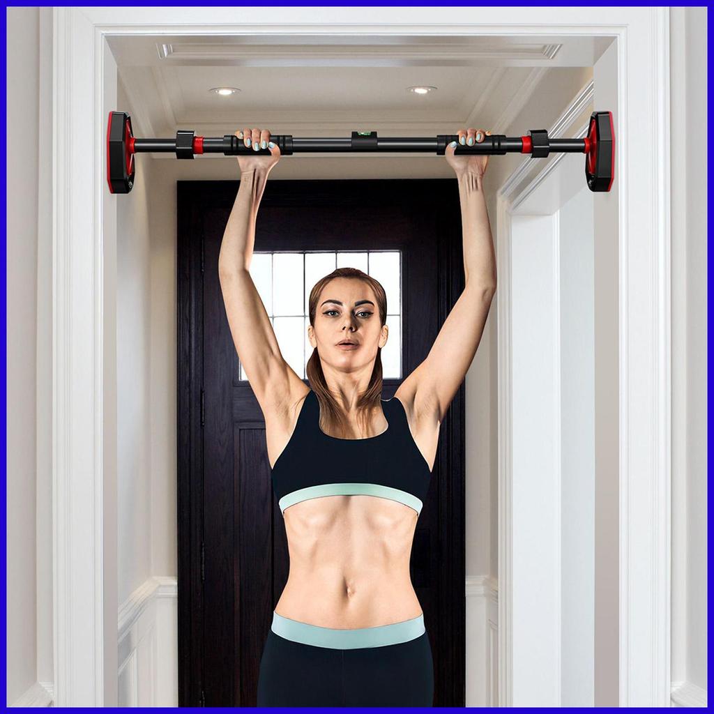 Doorway Pull Up Bars อุปกรณ์การฝึกอบรมแบบพกพาไม่มีการเจาะ Doorway Pull Up Bar สําหรับออกกําลังกายฟิต