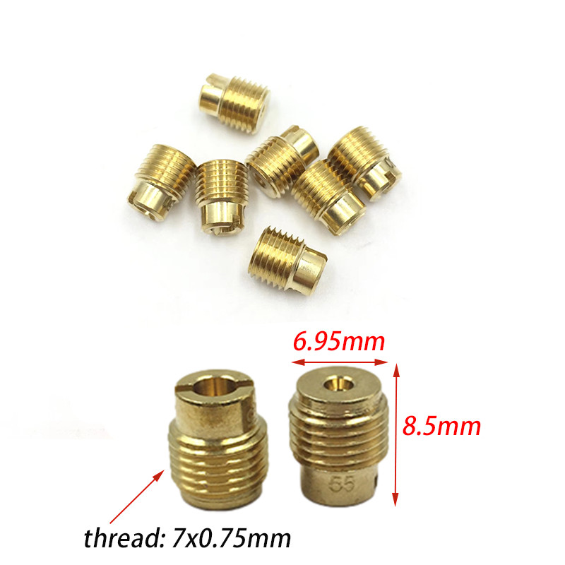 7mm Air jet หลัก jets สําหรับคาร์บูเรเตอร์รถจักรยานยนต์ Kawasaki Keihin FCR ช้า Air Jet KPS OEM CVK 