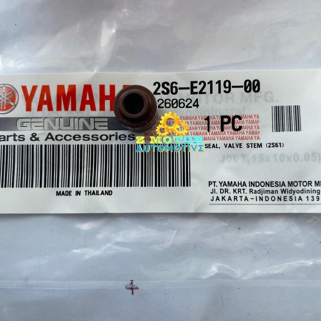 ซีลวาล์วก้านวาล์ว 2S61Original Vega ZR Jupiter การสอบ Vixion MX 2S6-E2119-00 Yamaha อะไหล่แท้ MXS