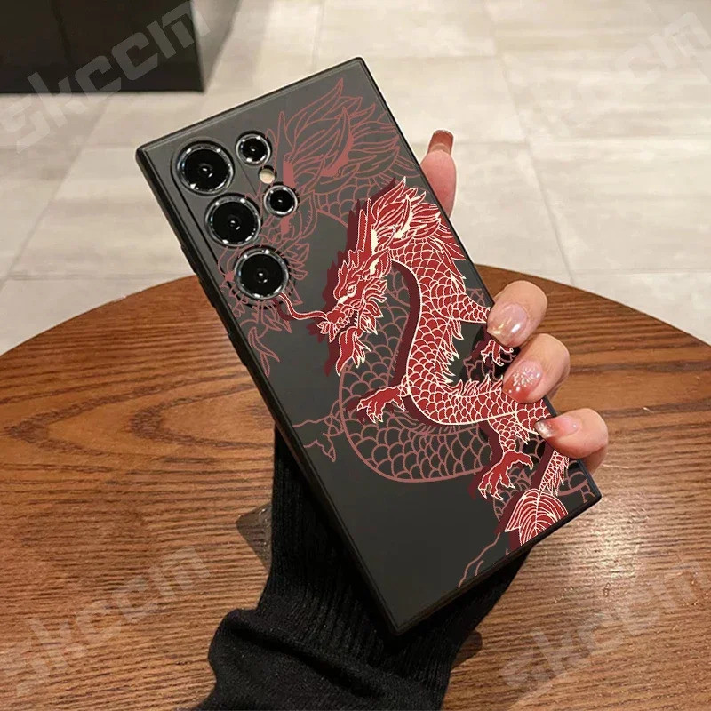 East Dragon รูปแบบเคสโทรศัพท์สําหรับ Samsung Galaxy S24 Ultra S23 Plus S22 S20 Fe A73 A72 A71 A55 A5