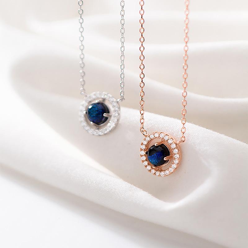 Nebula's Eye Necklace สร้อยคอเงินแท้ S925 [MERCELO]