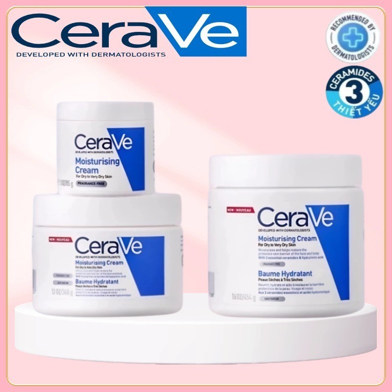 CeraVe Moisturizing Cream CERAVE Moisturising Cream ครีมแก้ไขความสามารถ 340g/454g