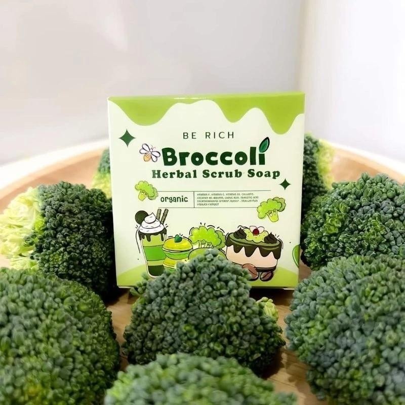 Berich สบู่สครับบล็อคโคลี่ 35g. 2in1 ขัดผิวใส เนื้อละเอียด ไม่บาดผิว