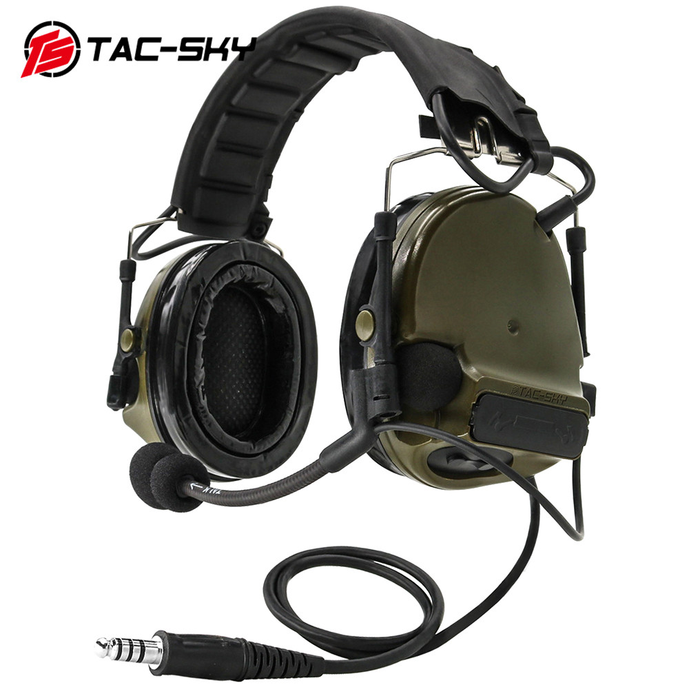 ชุดหูฟัง TAC-SKY Comtac III ลดเสียงรบกวน ดีไซน์ซิลิโคนคุณภาพสูง เหมาะสำหรับการใช้งานทางทหารและการใช้