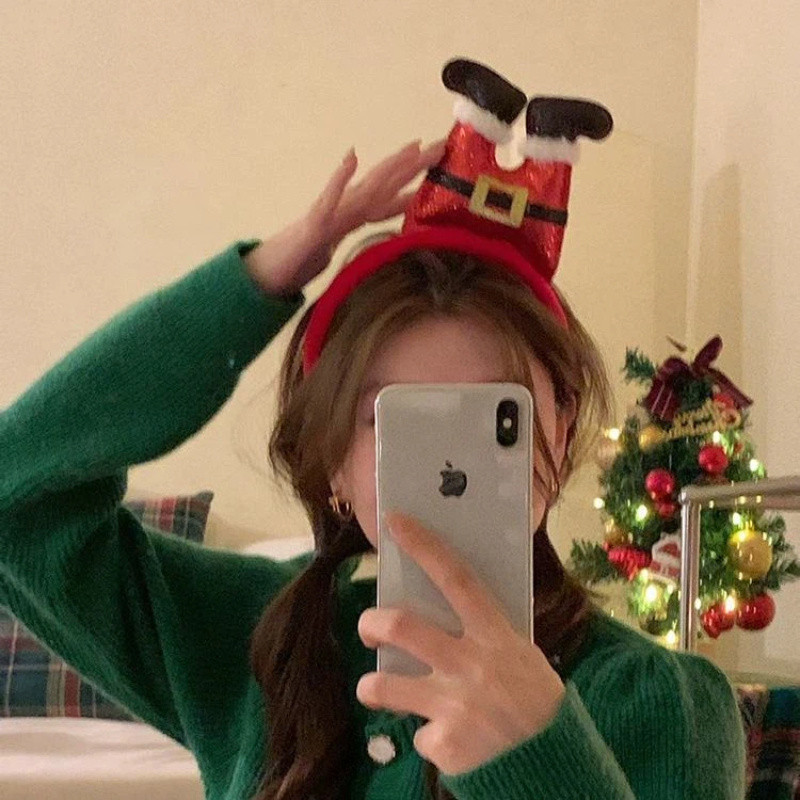 [คริสต์มาส] ที่คาดผมแบบซานตาคลอสกลับหัวสำหรับผู้หญิง น่ารักและแฟชั่นในเทศกาลคริสต์มาส