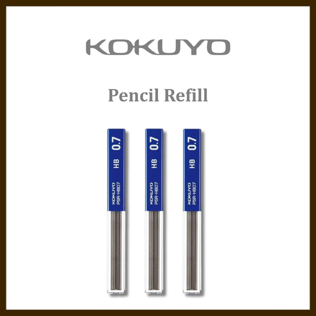 KOKUYO Mechanical Pencil 0.7mm HB Replacement Leads, Set of 3, PSR-HB07-1PX3SET.