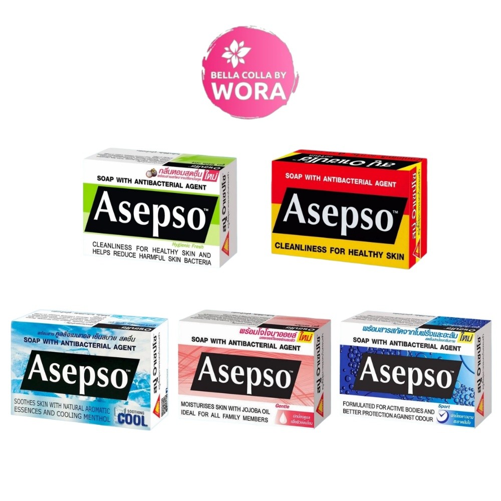 [1 ก้อน] Asepso Soap อาเซปโซ โซป ไฮจินิค เฟรช / ออริจินัล / ซูธทิ่ง คูล / เจนเทิล / สปอร์ต [70/80กรัม/ก้อน][เลือกสินค้า]