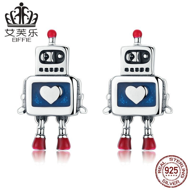 หุ่นยนต์ต่างหู S925 สเตอร์لิงซิลเวอร์ ออกแบบเหมือนหยดน้ํา แบรนด์ Aifula WO3E