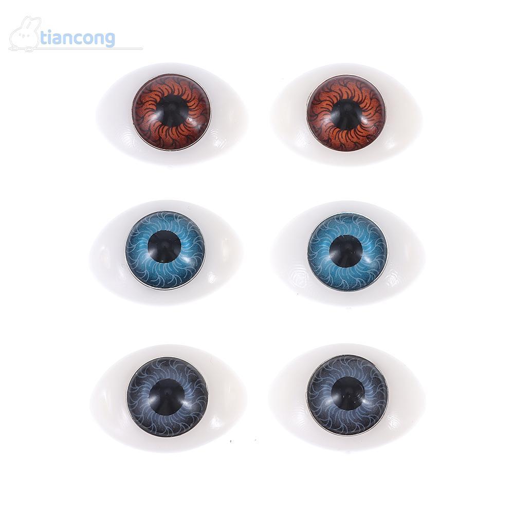 TIANCONG 8 ชิ้นรูปไข่แบน, ตาพลาสติกรูปไข่แบน Hollow, Hollow ตุ๊กตาหุ่น Hollow Troll Troll