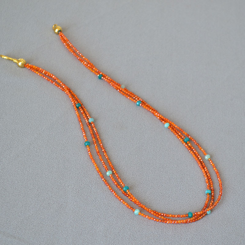 สร้อยข้อมือสไตล์จีนสีส้ม ออกแบบสวยงามตามแบบฉบับตุนหวง - รูปที่ 2