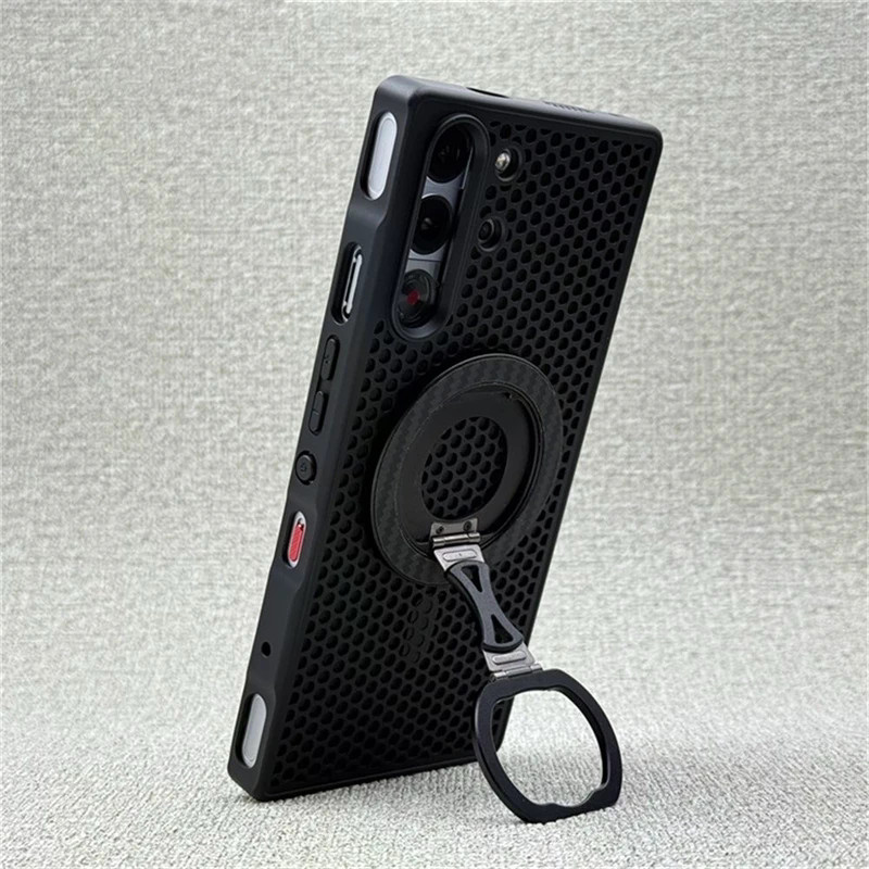 Cooling Magnetic สําหรับ Red Magic 10 Pro Plus 10S Pro Plus รังผึ้งตาข่ายฝาครอบป้องกัน Nubia Red Magic 10 S Pro + 5G แม่เหล็กชาร์จไร้สายกรณี