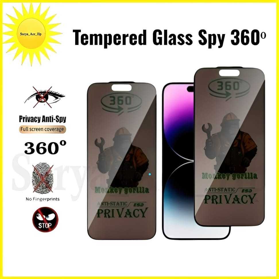 Tempered Glass Esd Anti Static Spy 360° สําหรับ Itel A49 A50 A60 A60s A70 A80 City 100 P55 4g P55 Nf
