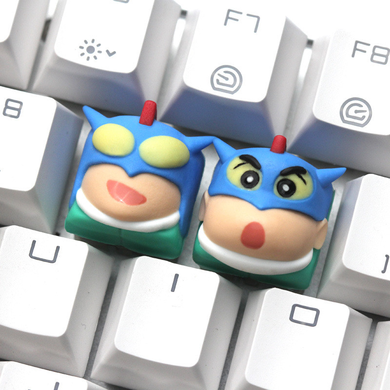Crayon Shin-chan & Superman Artisan Keycap ปุ่มกดคีย์บอร์ดสร้างสรรค์ส่วนบุคคลเดี่ยว