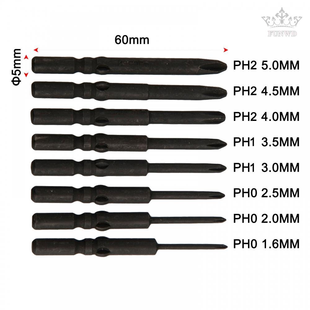 Precision Concentric Shaft 1pc 5mm Round Shank Screwdriver Bit PH2 PH1 PH0