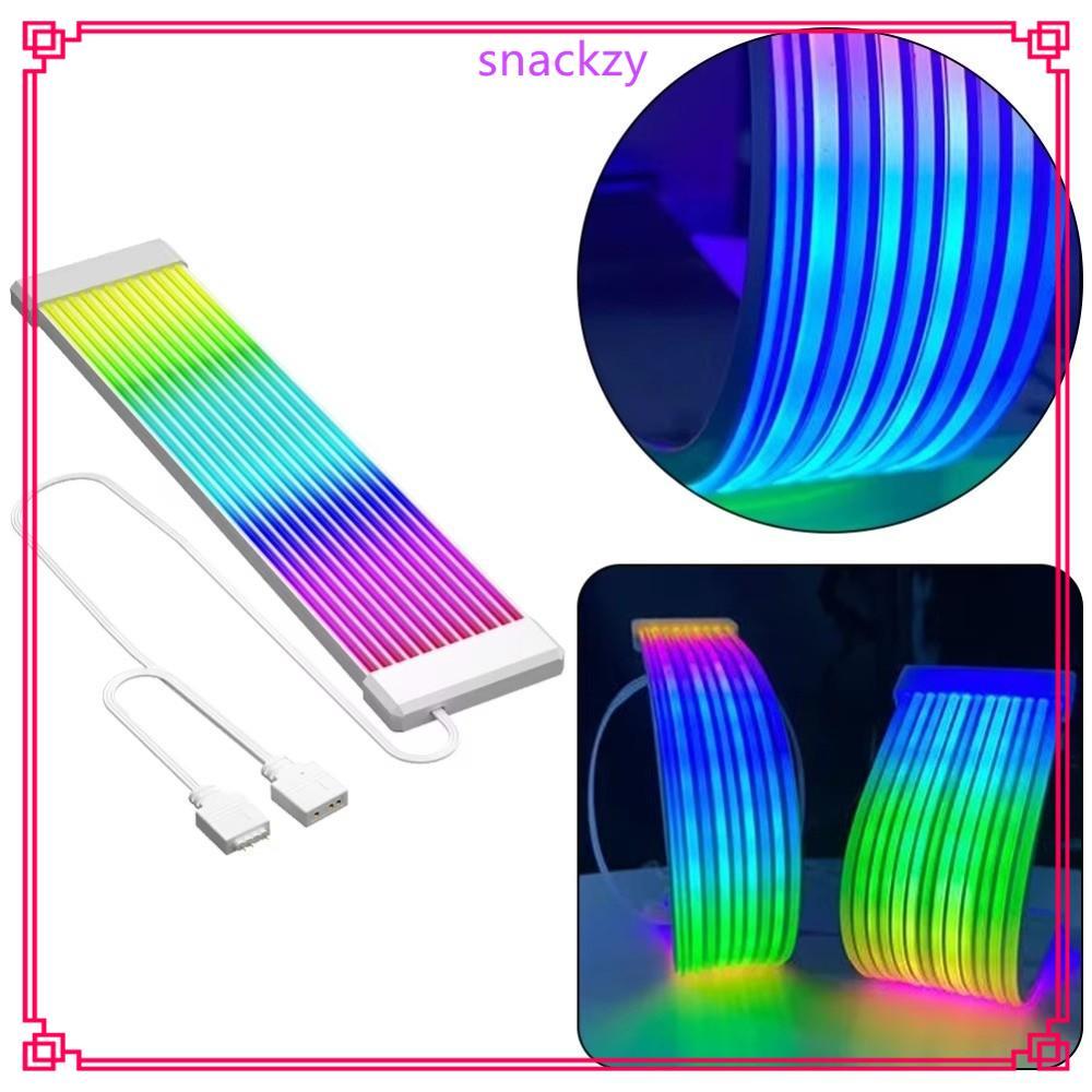 SNACKZY PC Light Strip, ยืดหยุ่น DIY LED Strip Light, 8PIN 24PIN สาย ARGB Light Bar