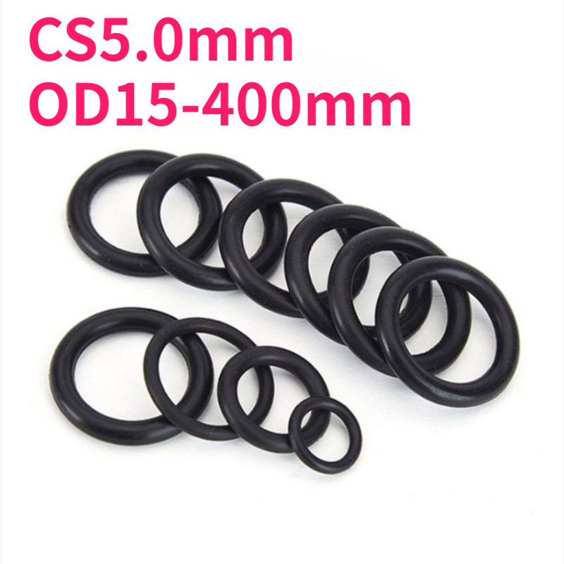 CS5.0mm แหวนซีลยาง O-ring O-ring OD15-400mm แหวนซีลน้ํามันไนไตร, ปะเก็นสีดํากันน้ําและทนอุณหภูมิสูง9
