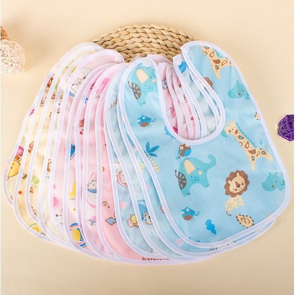 C460 ผ้ากันเปื้อนเด็ก ผ้ากำมะหยี่ กันน้ำ ผ้าซับน้ำลายเด็ก anti-dirty waterproof