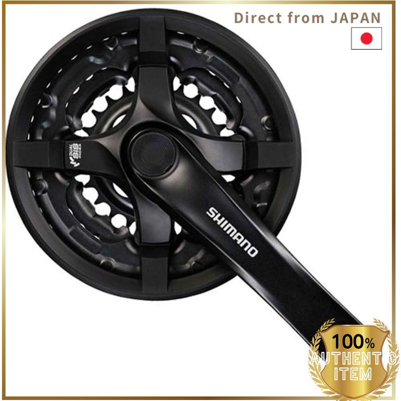 SHIMANO ฟรอนต์เชนวิล MTB FC-TY501 สีดำ/เงิน ความยาวควิก 170mm/175mm TOURNEY รุ่นต่างๆ