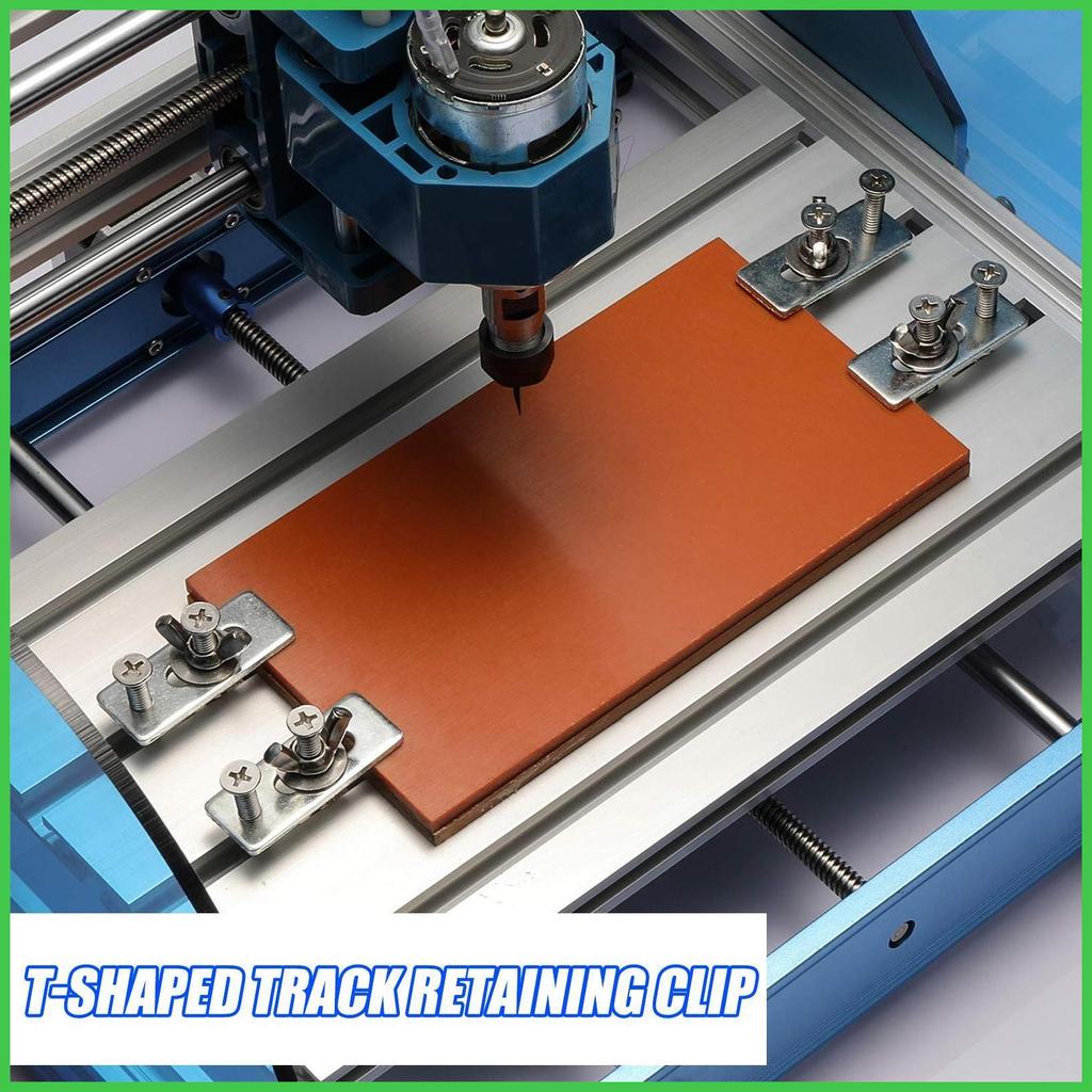 Track Clamp Pack of 4 T-Track กดแผ่น Clamp T Track อุปกรณ์เสริมเครื่องมืองานไม้ Bench Clamps สําหรับ