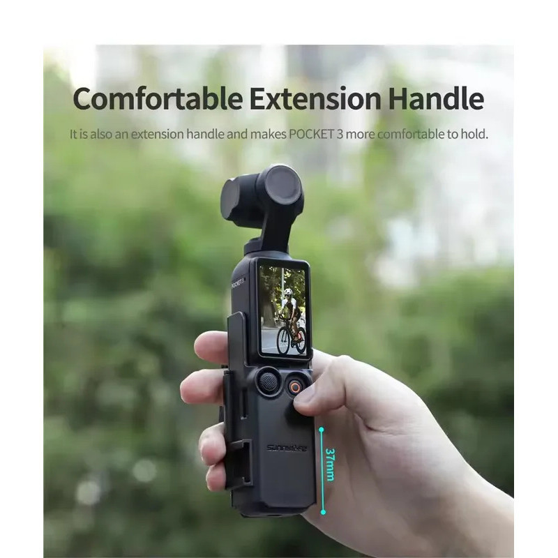 Sunnylife Osmo Pocket4/3 สายคล้องมือขยาย Mobile Teleprompter Mount อุปกรณ์เสริมกรอบป้องกันรองเท้าเย็น ราคา ถูกที่สุด ดีลบีเคเค แกลเลอรีภาพที่ 2