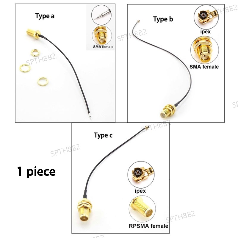 SMA สายเชื่อมต่อหญิง uFL/u.FL/IPX/IPEX UFL ถึง SMA หญิง RG1.13 เสาอากาศ WiFi RF สาย RP SMA-K TH8B2
