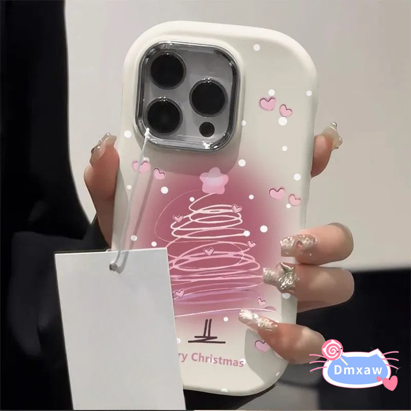 Pink Christmas Tree Smileเคสโทรศัพท์สําหรับOPPO Reno 14 Pro 13F 13 12 12F 11F 11 10 9 Pro 8T 8Z 8 7Z