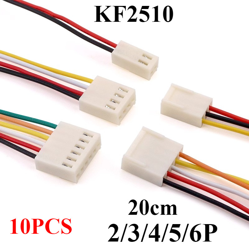 10PCS KF2510 Terminal Wire 2.54mm Spacing 2/3/4/5/6/7/8/9/10P Single Head สายอิเล็กทรอนิกส์ 20 ซม.26AWG 2510 เชื่อมต่อลวด