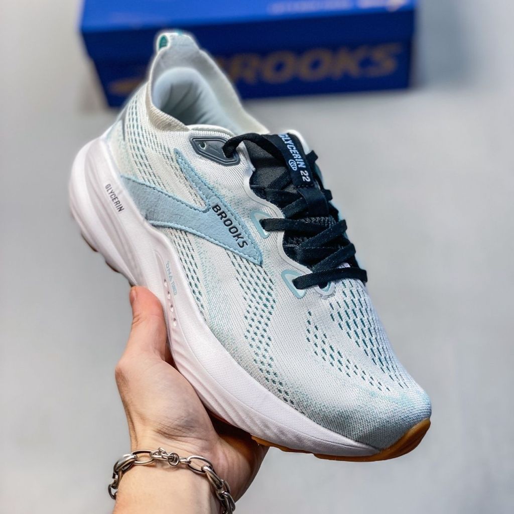 BROOKS BROOKS Glycerin 22 รองเท้าวิ่งการดูดซับแรงกระแทกวิ่งกีฬาหรูหรารองเท้าวิ่งลําลอง