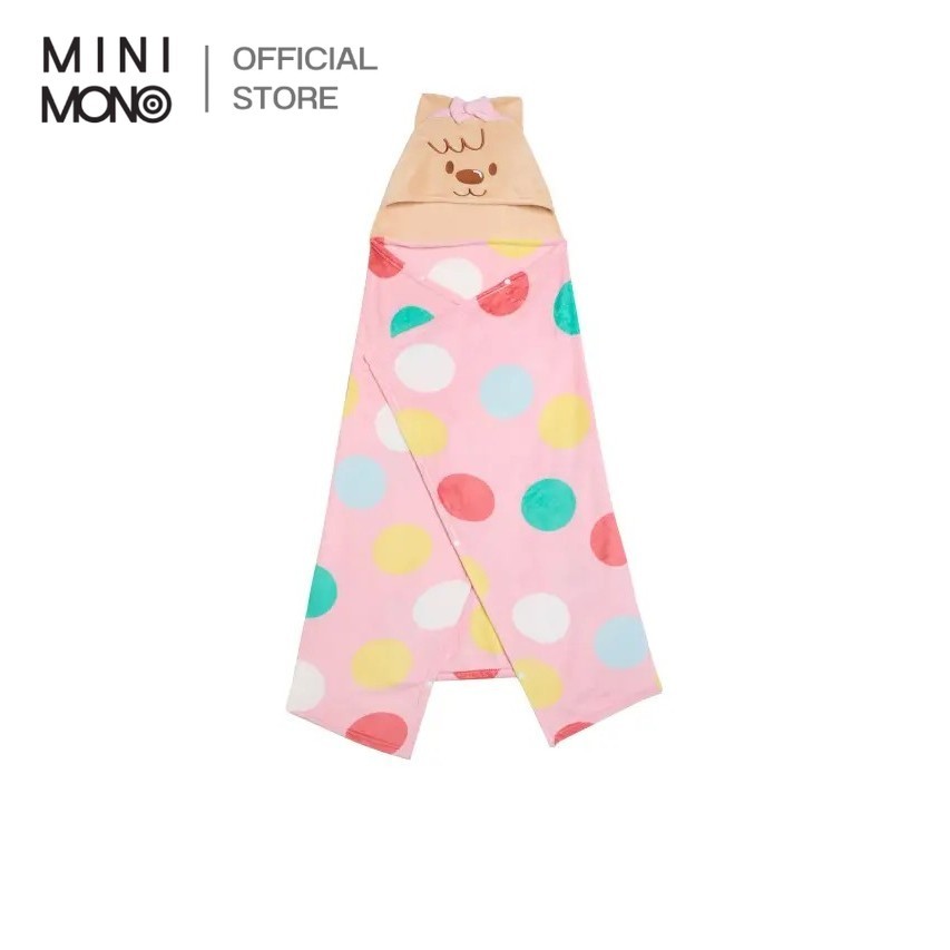 Mini mono ผ้าห่มมีฮู้ด พิมพ์ลาย ขนาด 150x100 ซม. ดีไซน์น่ารัก พิมพ์ลายสดใส ผลิตจากผ้านุ่มคุณภาพดี