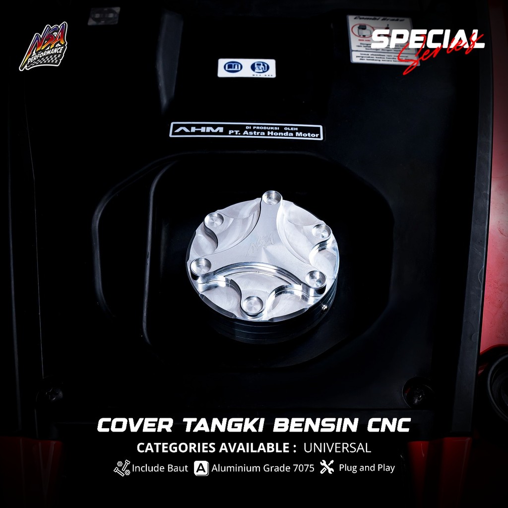 NSA PERFORMANCE COVER CNC STELLAR ALUMINIUM BILLET FUEL TANK CAP STELLAR CNC ALUMINIUM BILET