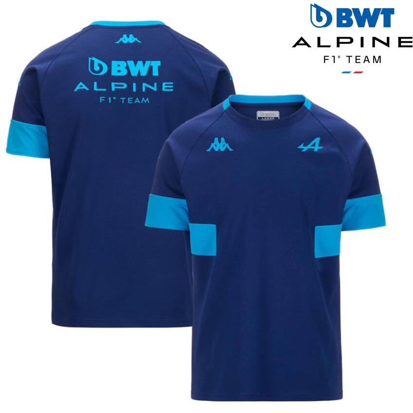 ชุดแข่ง F1 และเสื้อยืดทีม BWT Alpine แขนสั้น สำหรับผู้ชายและผู้หญิง