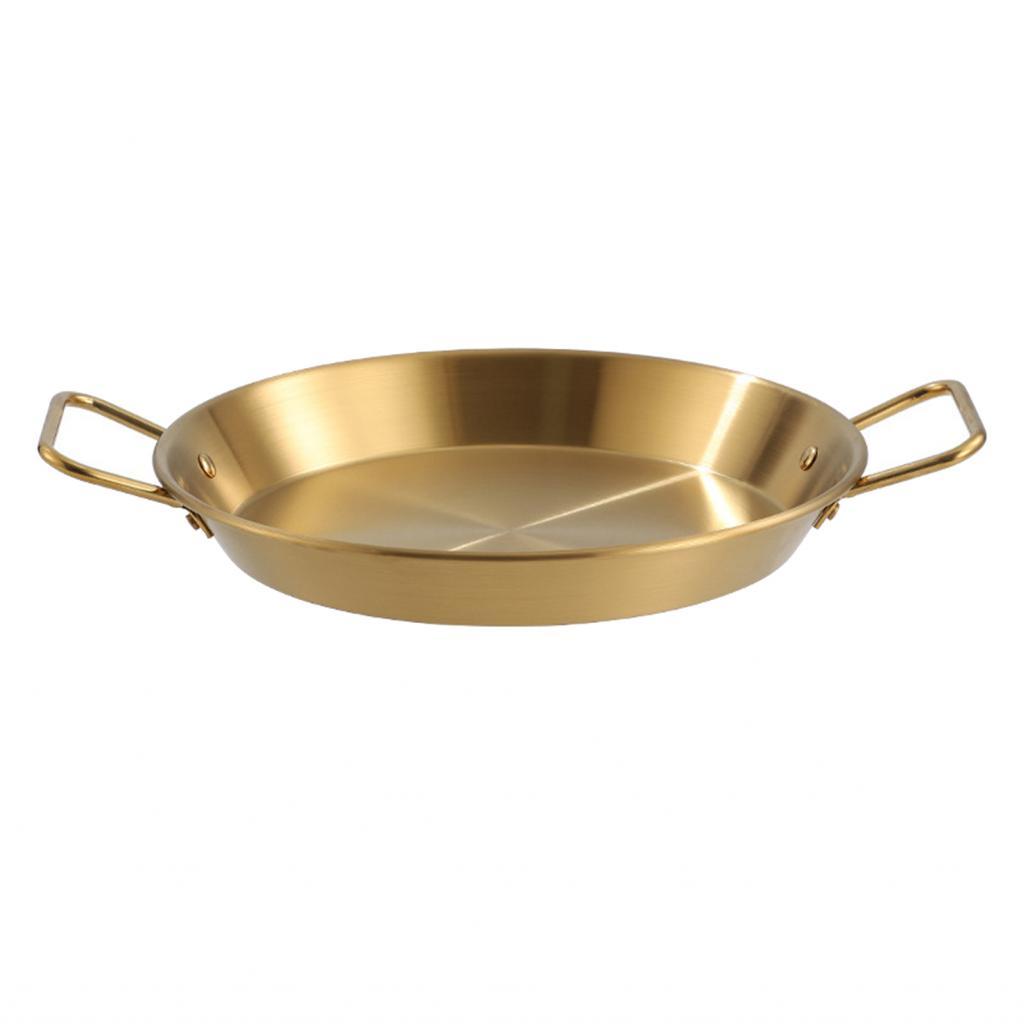 Paella Pan ซีฟู้ดเพลทด้ามจับคู่สำหรับร้านอาหาร