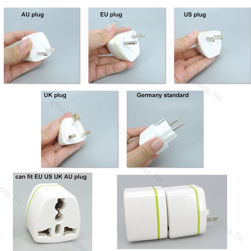 AC 10AAU EU US UK To EU UK US AU Power wall Travel ปลั๊กแปลงอะแดปเตอร์ทองเหลือง Universal TH9B