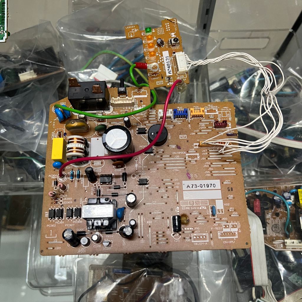 ACXA73C03320 แผงวงจรแอร์ Panasonic รหัส A73-01970 แผงบอร์ดคอยล์เย็น รุ่น CS-PU18SKT อะไหล่แท้มือสอง