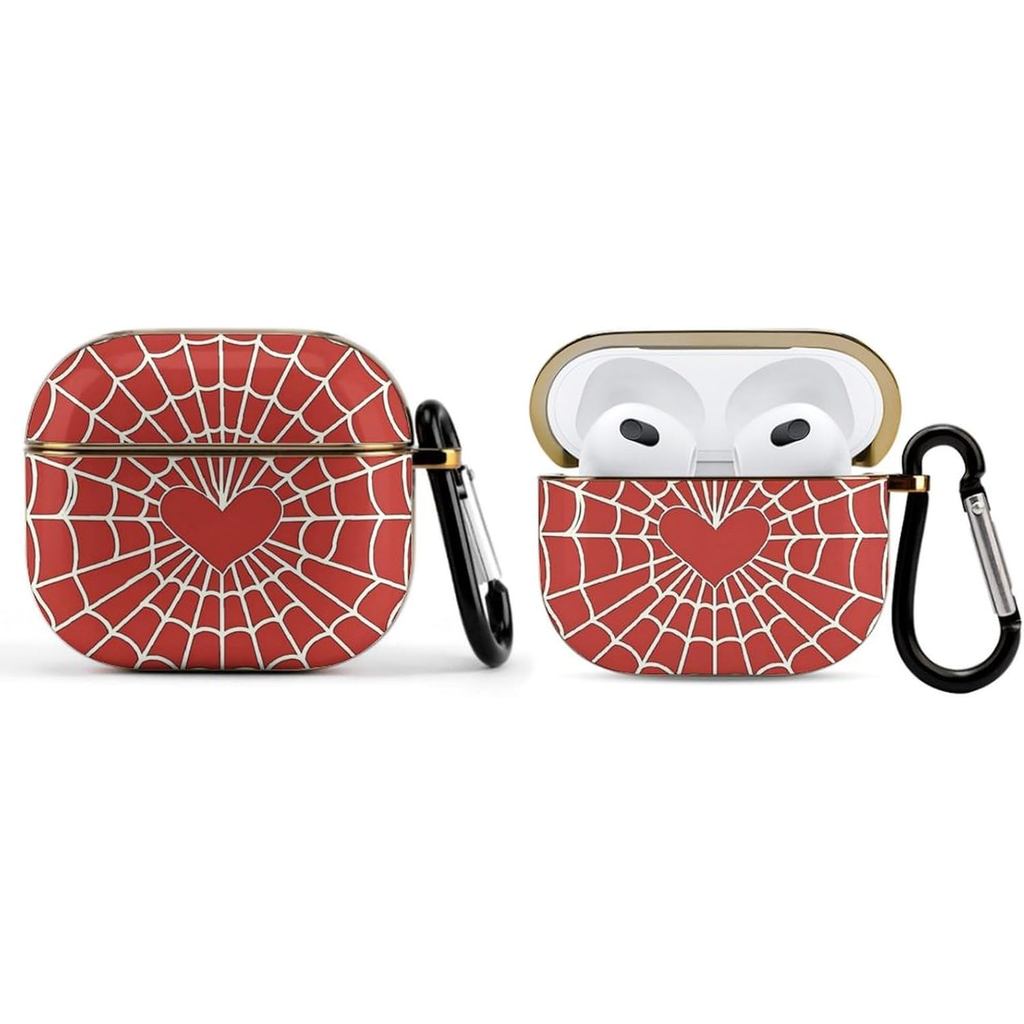 อะนิเมะน่ารัก Spider Webs ใช้งานร่วมกับ Airpods 3 Case Cover, Case สําหรับ AirPods 3rd Generation Ca