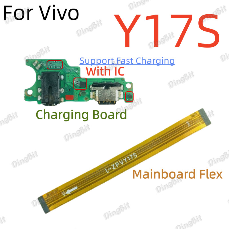 สําหรับ ViVO Y17S บอร์ดชาร์จ IC รองรับ Fast CHARGING USB ชาร์จพอร์ตไมโครโฟน Dock Connector บอร์ดหลัก Flex Cable อะไหล่เปลี่ยน