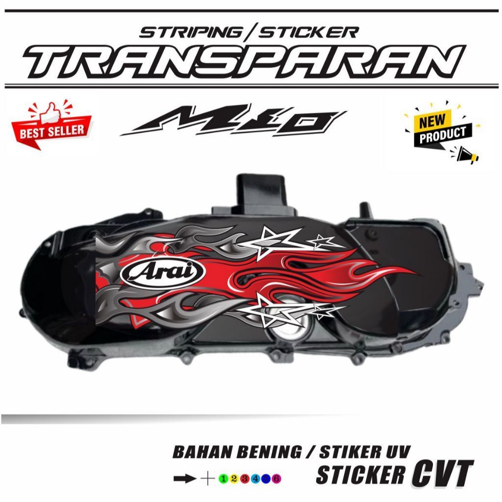 สติ๊กเกอร์ CVT, สติ๊กเกอร์ CVT MIO BACK VARIATION, ARAI MOTIF / VARIATION