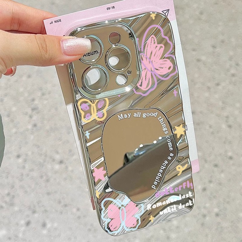 🔥ส่งจากไทย Cute butterfly เคส IPhone 17 16 15Pro Max IP11 14Pro Max XR พสัส13 12 7 8 Plus X XsMax Mi