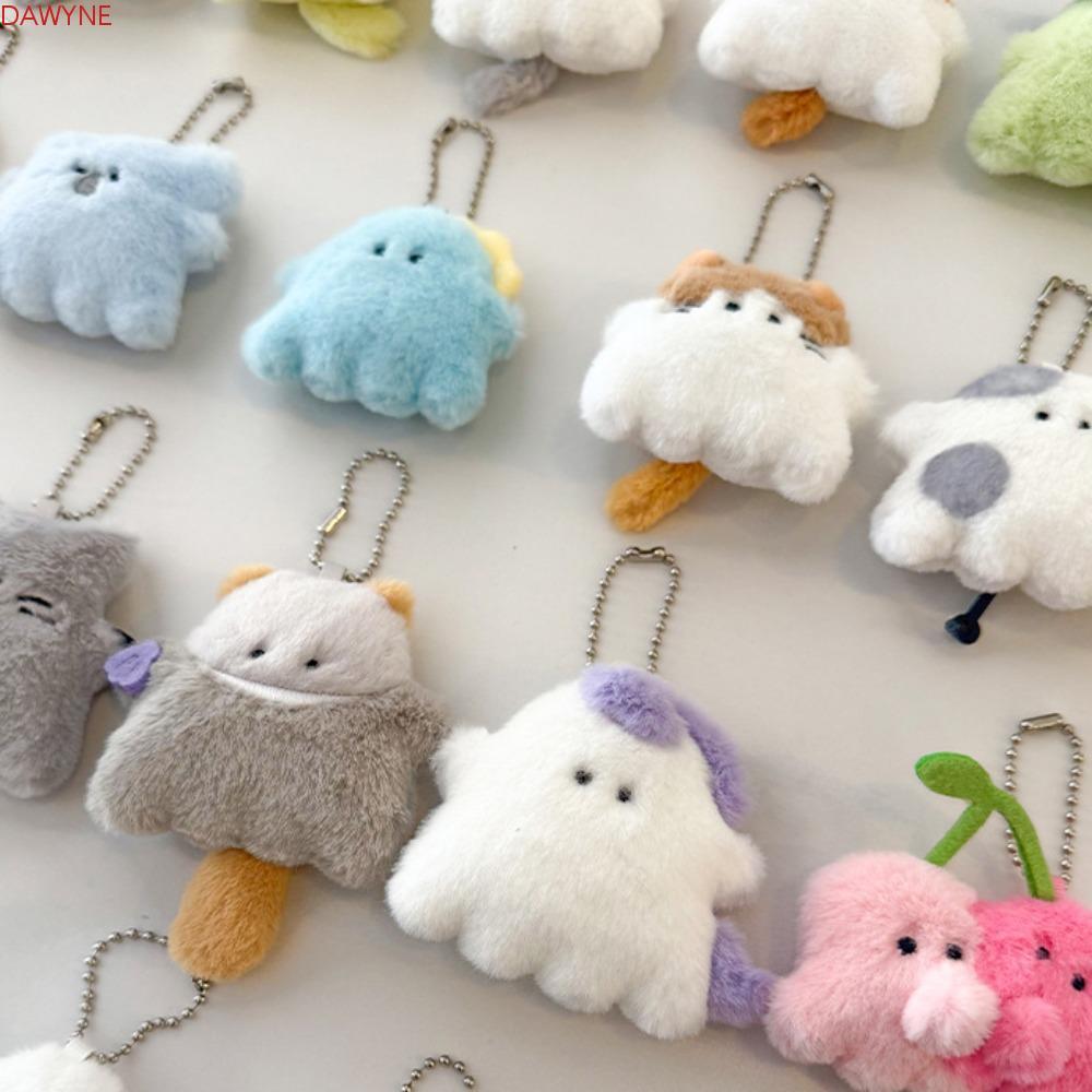 DWAYNE Obaknu ตู้เย็น, พวงกุญแจน่ารัก Obaku พวงกุญแจ, น่ารักสุ่มสไตล์ Furry Soft Mini Ghost จี้แขวนอ