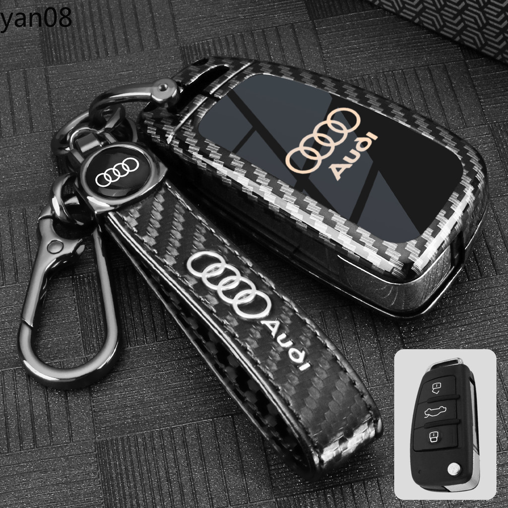 สําหรับ Audi A1 A3 A4 8P 8L 8V B6 B7 A6 A7 C5 C6 Q3 Q7 4F S3 S4 S6 RS3 โลหะรถ Remote Key Case สําหรั