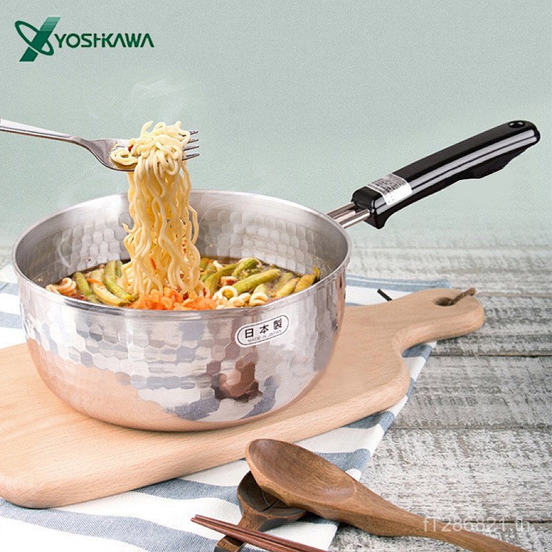 Snow Pan หม้อญี่ปุ่นก๋วยเตี๋ยวทําอาหารหม้อหม้อซุปเสริมนําเข้าหม้อนม YOSHIKAWA YOSHIKAWA Instant Nood