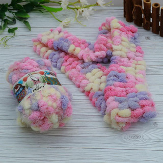 ไหมปอมปอม ทูโทน รุ่น star pomไหมแฟนซี ไหมถักผ้าพันคอ ถักหมวก…