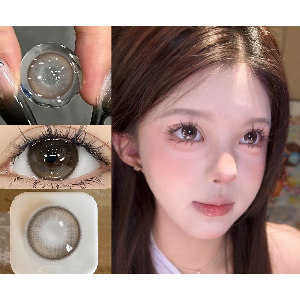 (1 คู่) YQBSHOU ,thestarlens Brand ,14.20mm,Gdia:13.5mm,(เกรด 0-8), คอนแทคเลนส์ 6 เดือนใช้ (สีน้ําตา