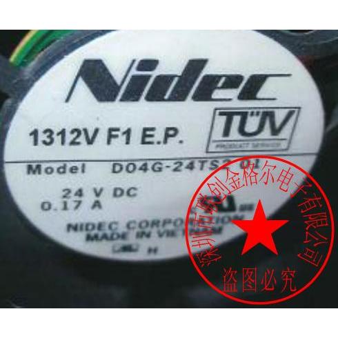 [Radiator] D04G-24TS2 01 D04G-24TS2 07 24V 0.17A พัดลมแกน NIDEC ของแท้ดั้งเดิม