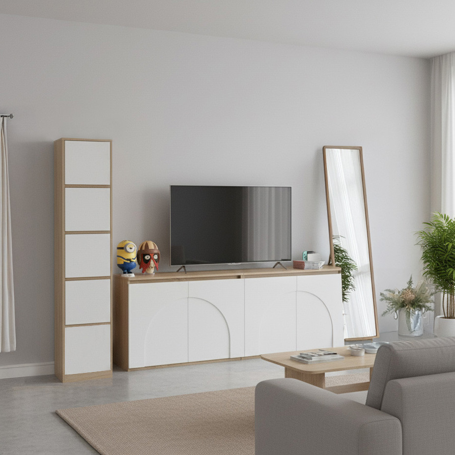 Looms  ตู้สูง รุ่น GARRON & ชุดตู้เตี้ย PONYTA